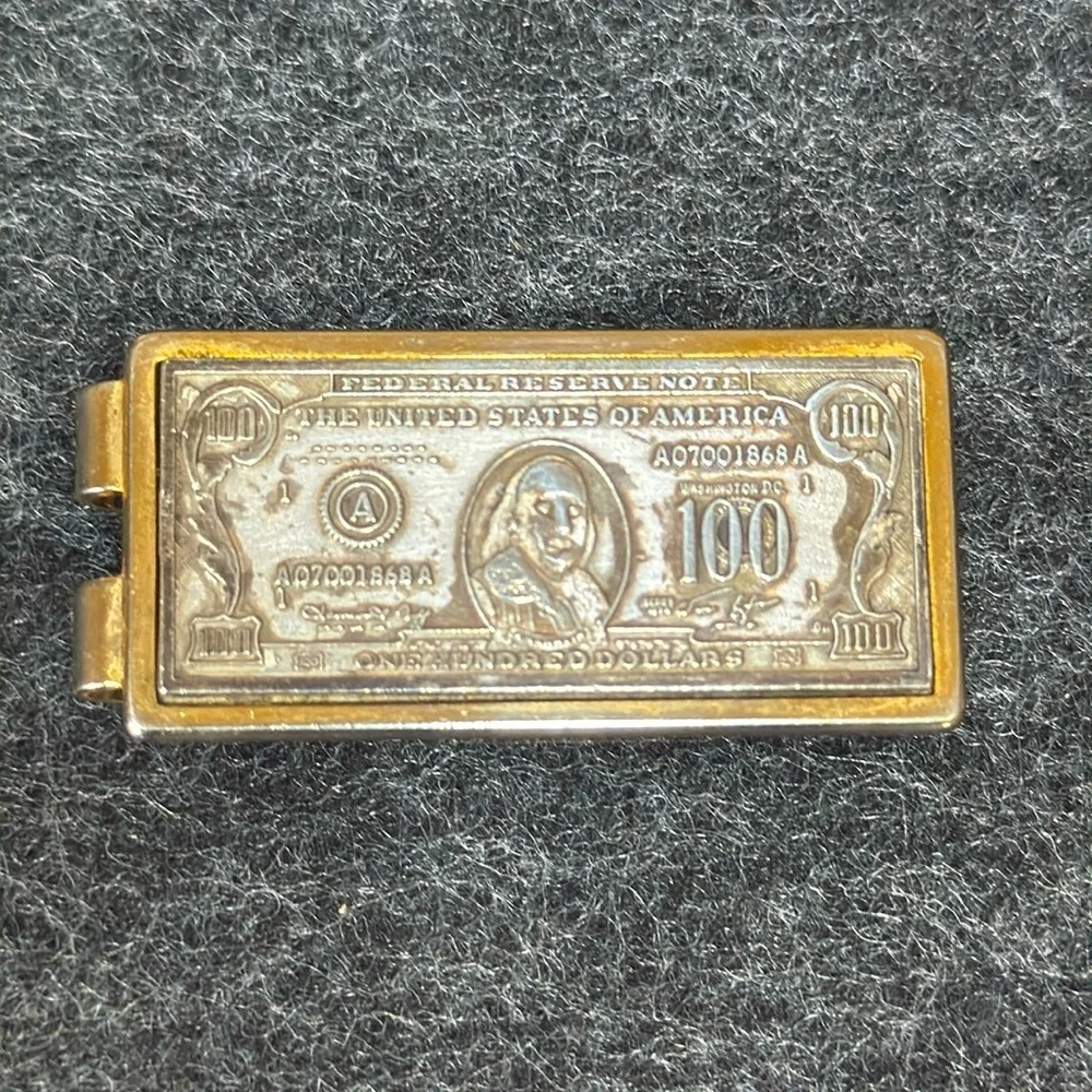 Vintage Anson Gold Tone $100 Money Clip